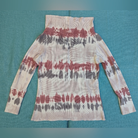 NWT XL Nordstrom Rack White Tie Dye Go Couture Cowl Neck Long Sleeve - Picture 7 of 7